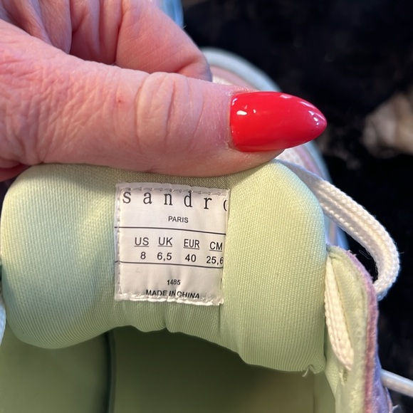 Sandro Paris Flame Sneakers size 8 women’s - Picture 4 of 5